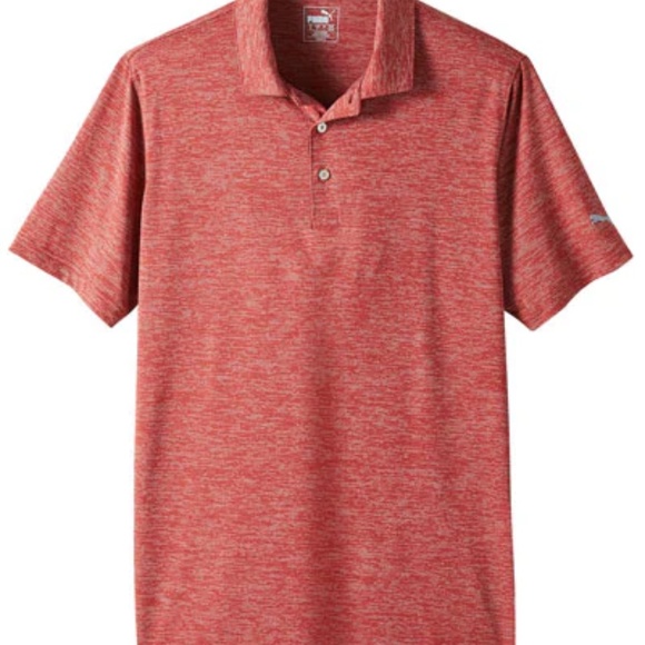 NEW MEN'S SMALL PUMA Men's Short Sleeve Polyester polo shirt Red Small S - Picture 4 of 17